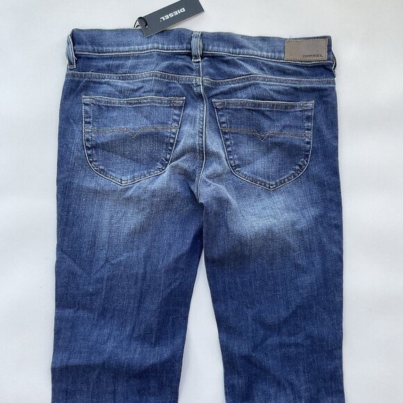 $178 Diesel Women’s Louvboot Slim Bootcut Jeans Low Waist Blue Size 28 - Picture 11 of 12